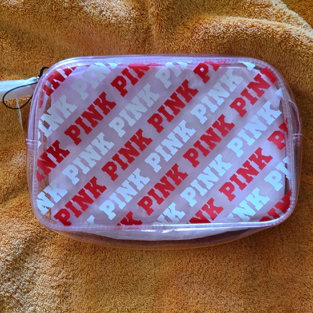 PINK Victoria's Secret Red and White Travel Bag